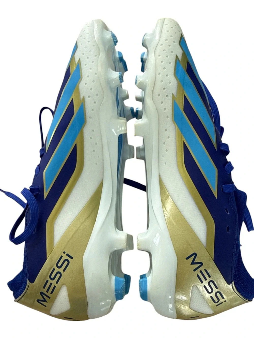 Adidas X Crazyfast League Messi Men’s Blue White Lace-Up Soccer Cleats